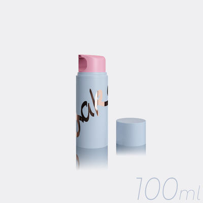 Bouteille de pompe cosmétique sans air de 100 ml en PP avec ressort en plastique ou en métal
