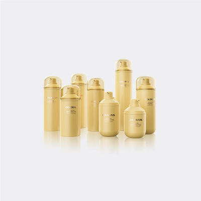 Flacons pompes airless cosmétiques à forte dose avec distribution à 360 degrés et matériau PP/PCR